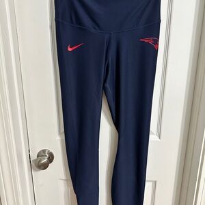 Nike Blue and Red New England Patriots Leggings